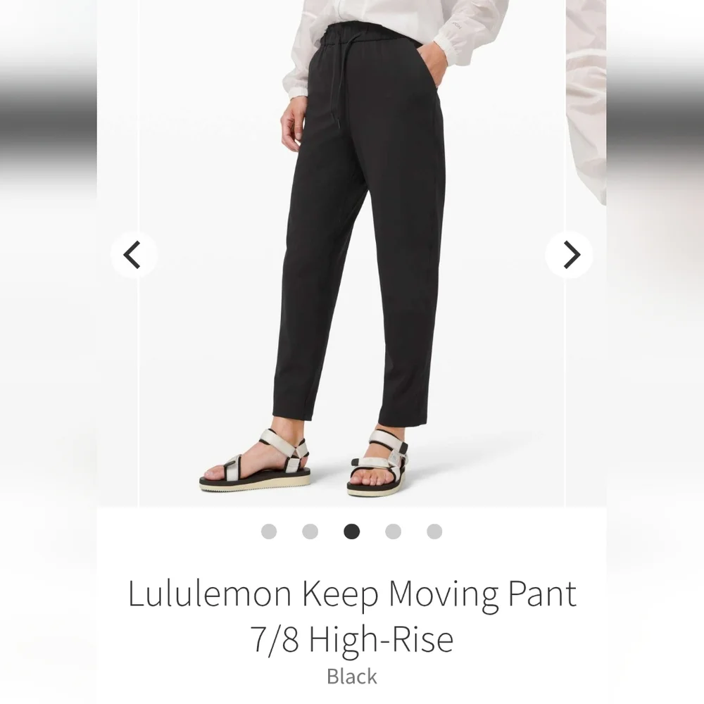 Lululemon Keep Moving Black  Pants Sz 4